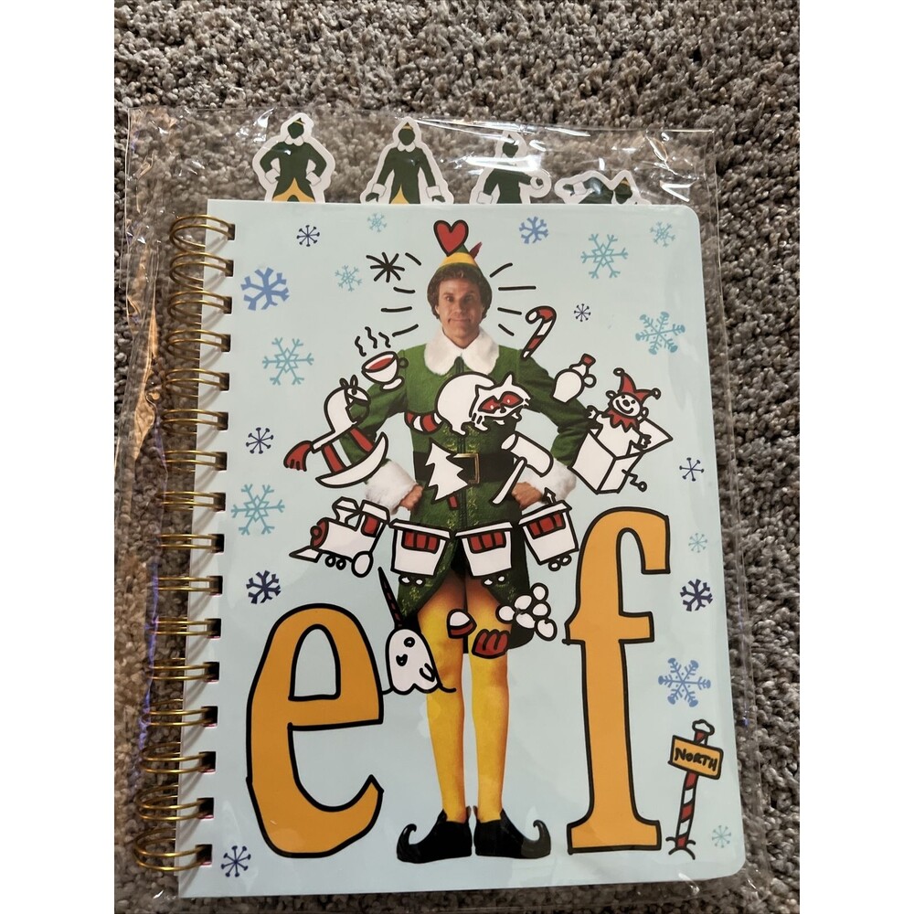 Elf Movie 96 Page Writing Journal 8.5 x 6.5” Spiral Pad & Gift Set Memo Pad Pen